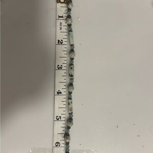 Vintage Green Quartz Crystal Bracelet Sterling Silver Clasp